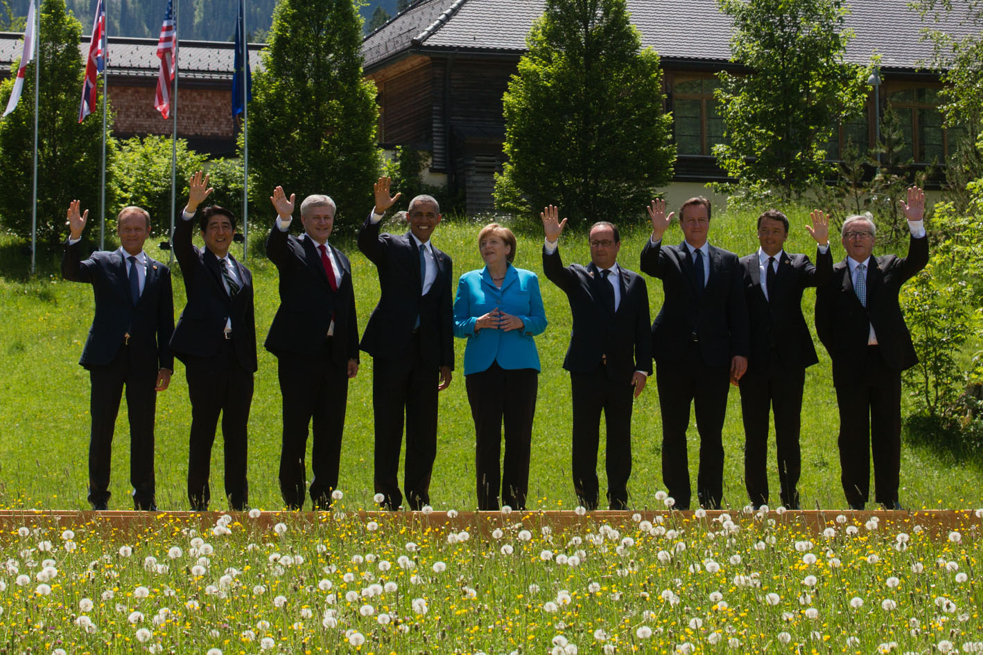 G7 leaders group photo for European leaders US-Iran deal report