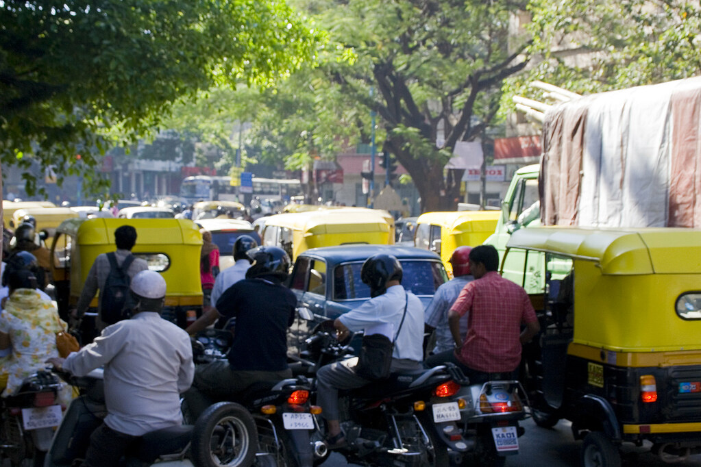 Busy Indian traffic representative image for road safety accident news