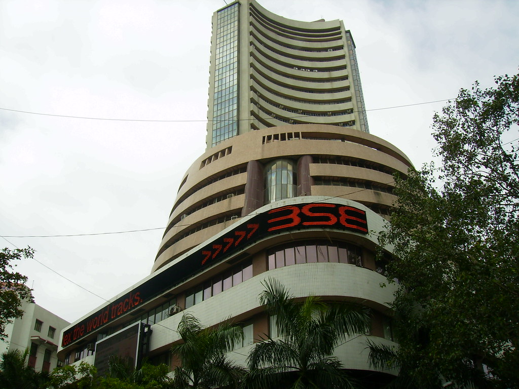 Bombay Stock Exchange building for Indian business and inflation news