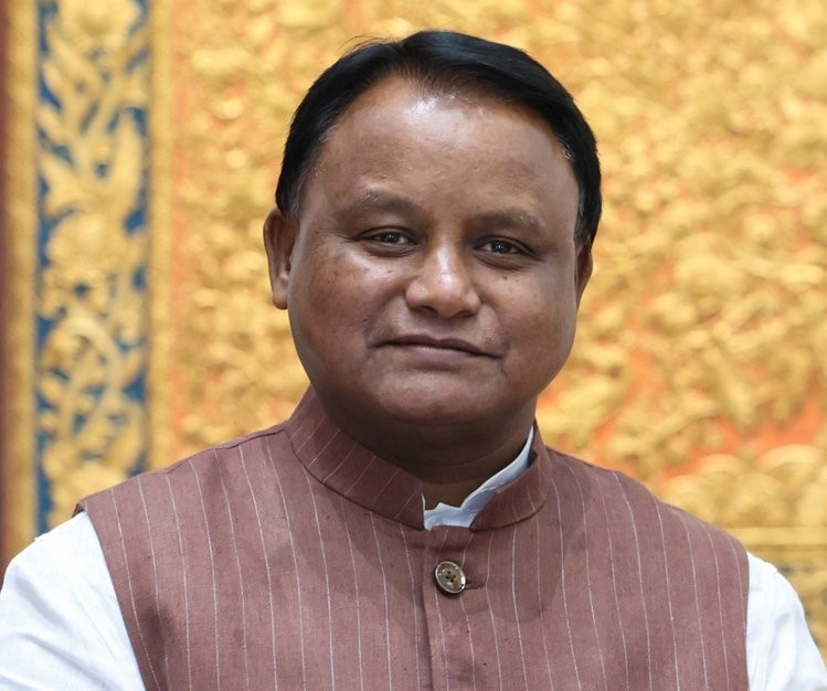 Mohan Charan Majhi portrait for Odisha politics news