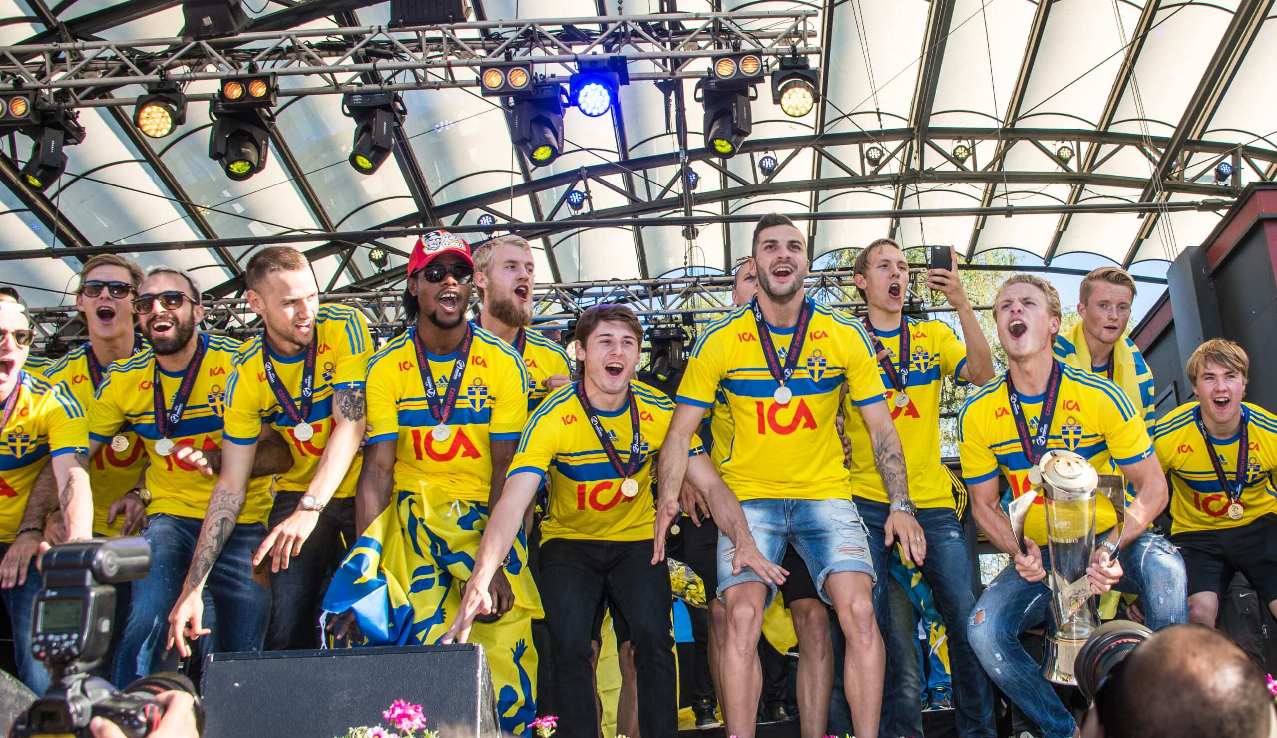 Sweden football team celebration for FIFA World Cup group match story