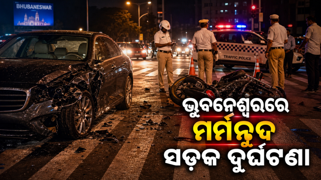 ଭୁବନେଶ୍ୱରରେ କାର୍ ଓ ବାଇକ୍ ଦୁର୍ଘଟଣା ପରେ ପୋଲିସ ତଦନ୍ତର ପ୍ରତୀକାତ୍ମକ ଛବି