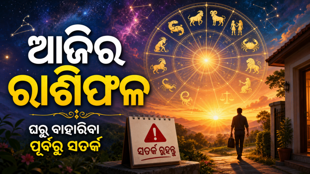 ଆଜିର ରାଶିଫଳ: କେତେକ ରାଶି ପାଇଁ ମାନସିକ ଚାପ, ଘରୁ ବାହାରିବା ପୂର୍ବରୁ ସତର୍କତା