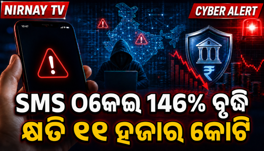 ମୋବାଇଲ୍ SMS ମାଧ୍ୟମରେ ସାଇବର୍ ଠକେଇ ଓ ଆର୍ଥିକ କ୍ଷତି