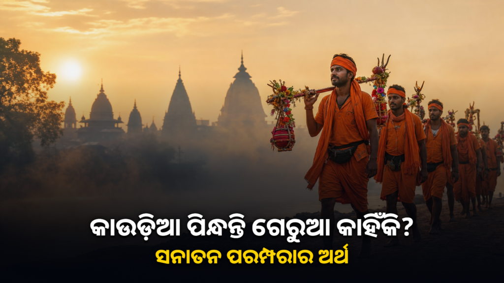 ଗେରୁଆ ପୋଷାକରେ କାଉଡ଼ିଆଙ୍କ ଶିବ ଭକ୍ତି ଯାତ୍ରା