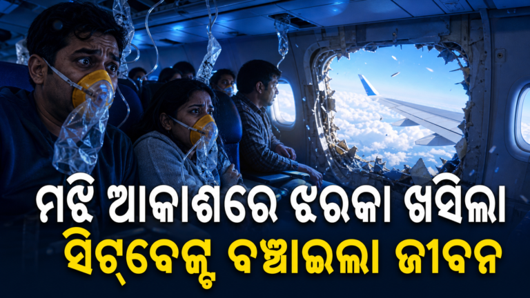 ମଝି ଆକାଶରେ ଖସିଲା ବିମାନ ଝରକା, ସିଟ୍‌ବେଲ୍ଟ ବଞ୍ଚାଇଲା ଯାତ୍ରୀଙ୍କ ଜୀବନ